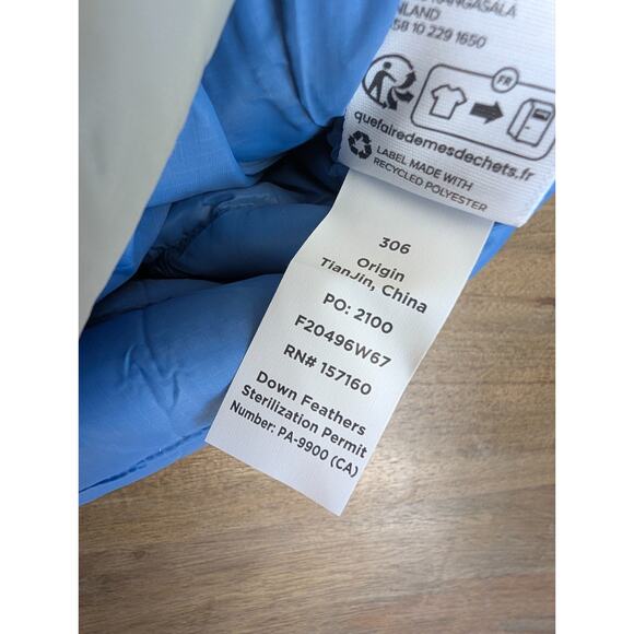 Cotopaxi Fuego Down Vest Womens 2XS Beige Pebble Stripes Lightweight Zip-Up NWT - Picture 6 of 6